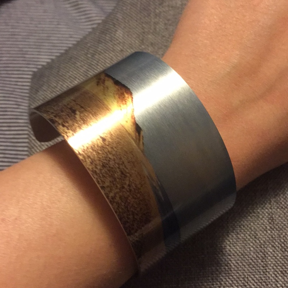 🌊Beautiful NJ shore on silver cuff bracelet🏖
